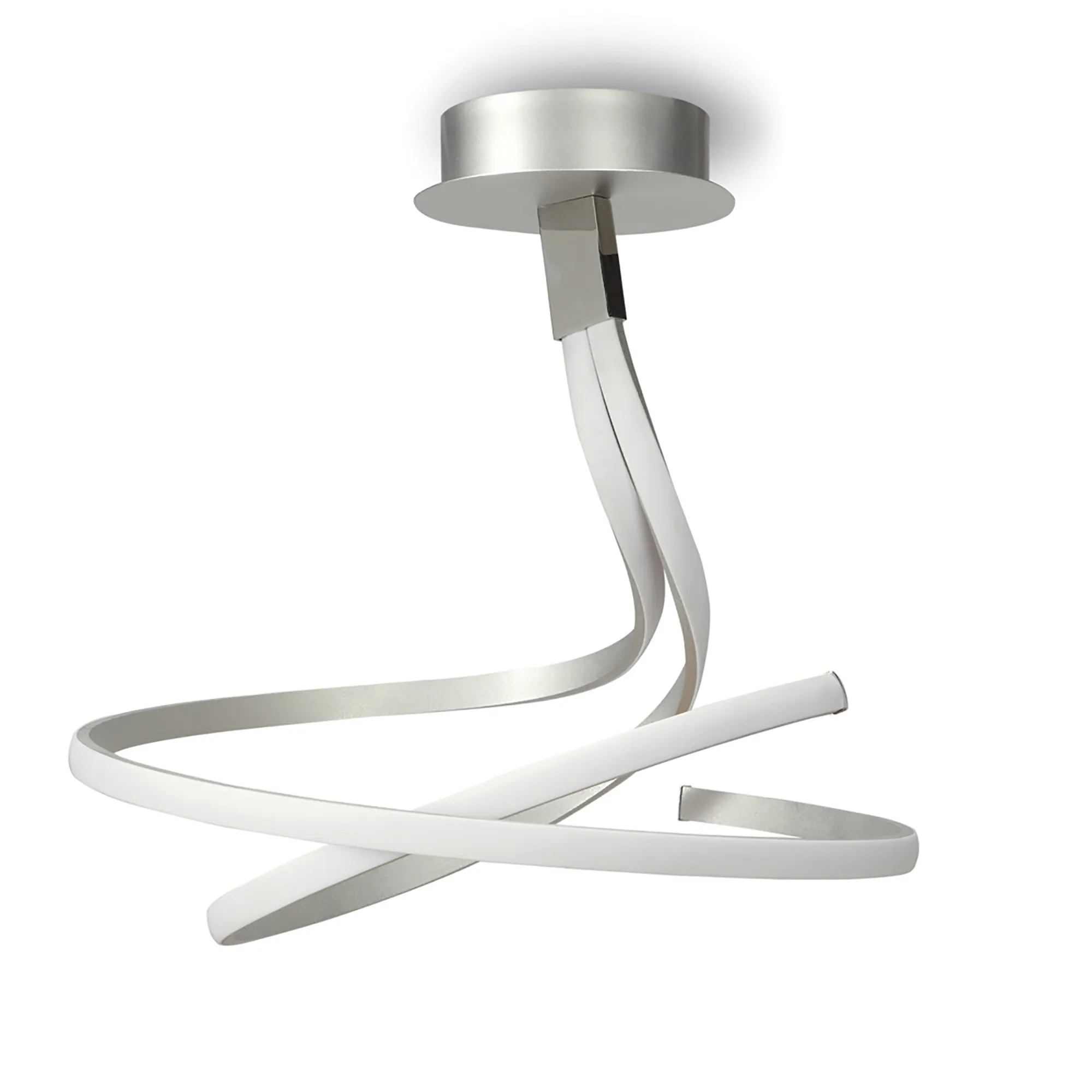Nur Silver Ceiling Lights Mantra Semi Flush Fittings Nur Silver Ceiling Lights Mantra Semi Flush Fittings